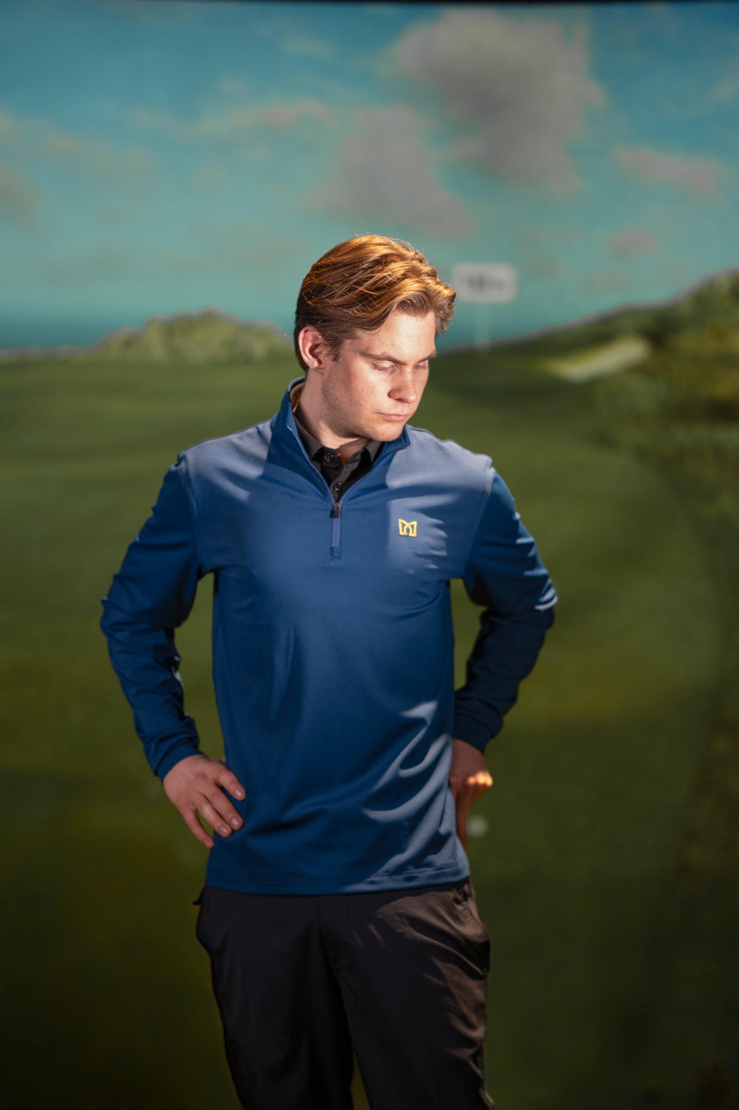Half zip - Cerulean Blue